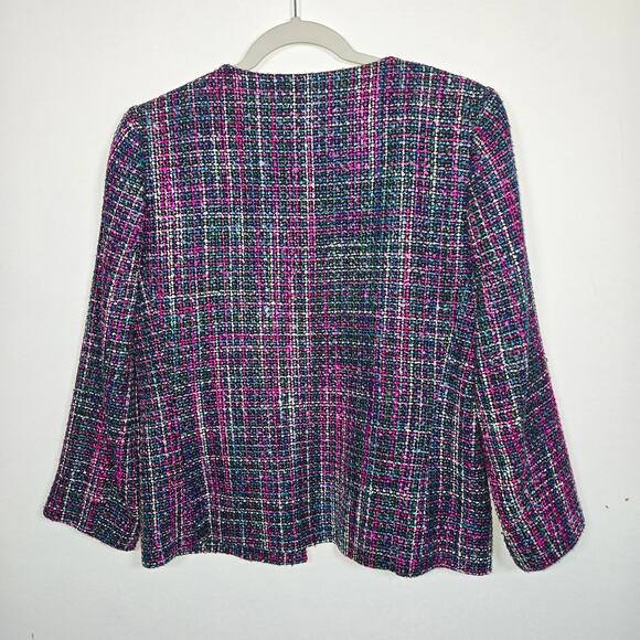 Doncaster Women's Multicolor Silk Blend Tweed Blazer. Size 4. - Picture 7 of 8